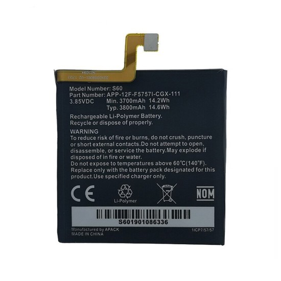 BATERIA CATERPILLAR CAT S60 3500MAH 3.85V 13.48WH BATERIA CATERPILLAR CAT S60 3500MAH 3.85V 13.48WH
